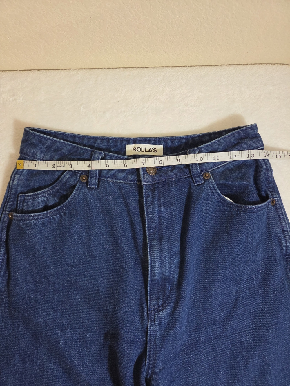 Rolla's Studio Flare High-Rise Wide Leg Jeans Dark Blue Size 27 - Picture 5 of 14
